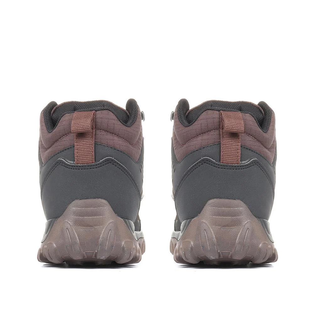 Lace Up Walking Boots - JUMP34027 / 321 825 - Dark Brown - Image 3