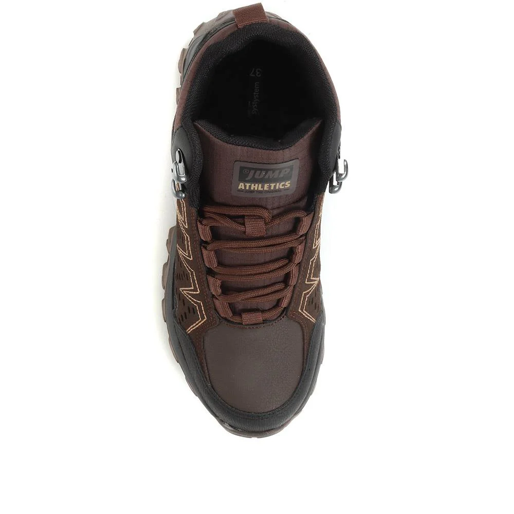 Lace Up Walking Boots - JUMP34027 / 321 825 - Dark Brown - Image 4