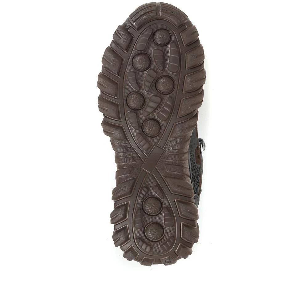 Lace Up Walking Boots - JUMP34027 / 321 825 - Dark Brown - Image 5