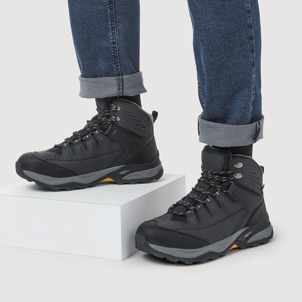 Wide Fit Lace Up Walking Boots - SUNCH40003 / 325 726 - Black - Image 5