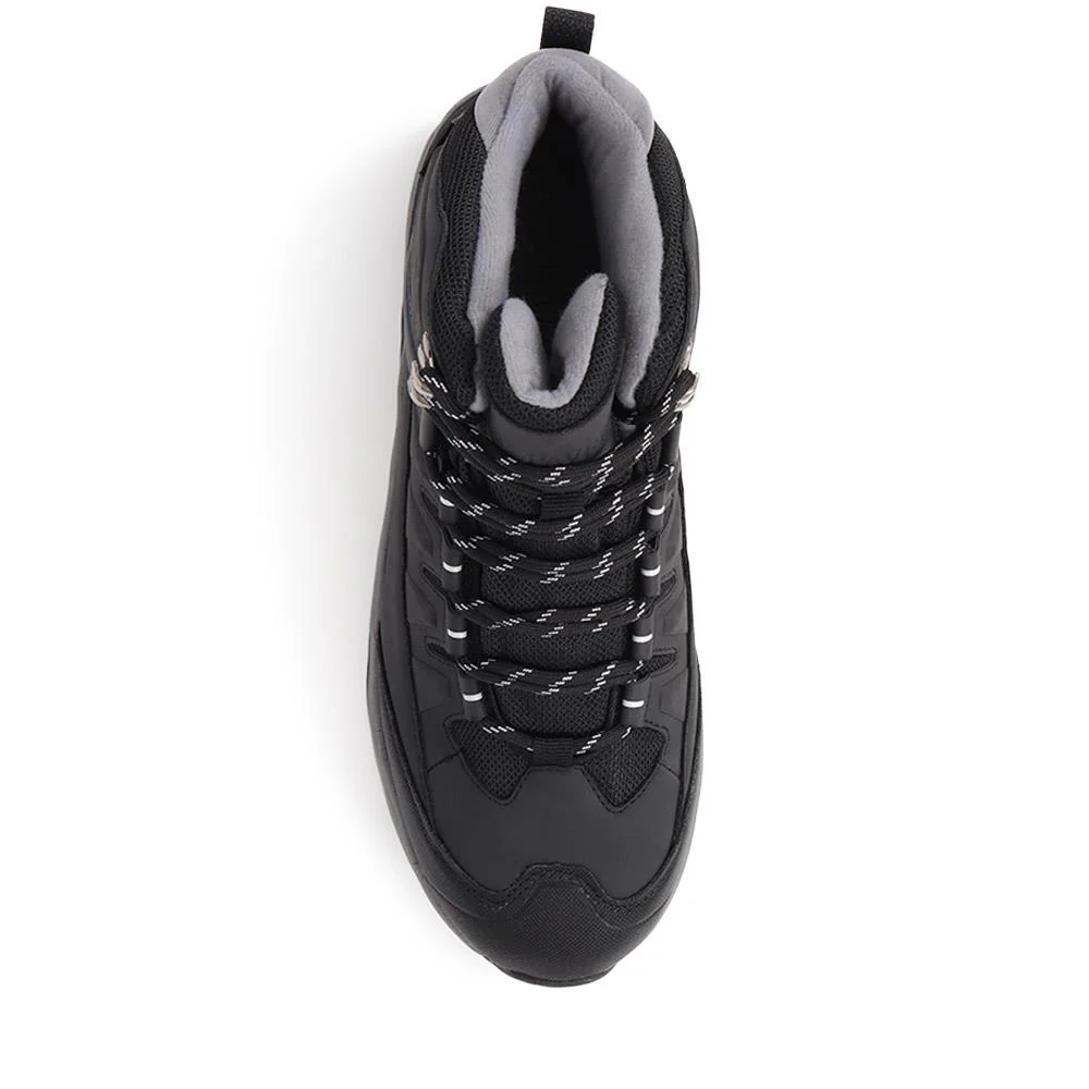 Wide Fit Lace Up Walking Boots - SUNCH40003 / 325 726 - Black - Image 6