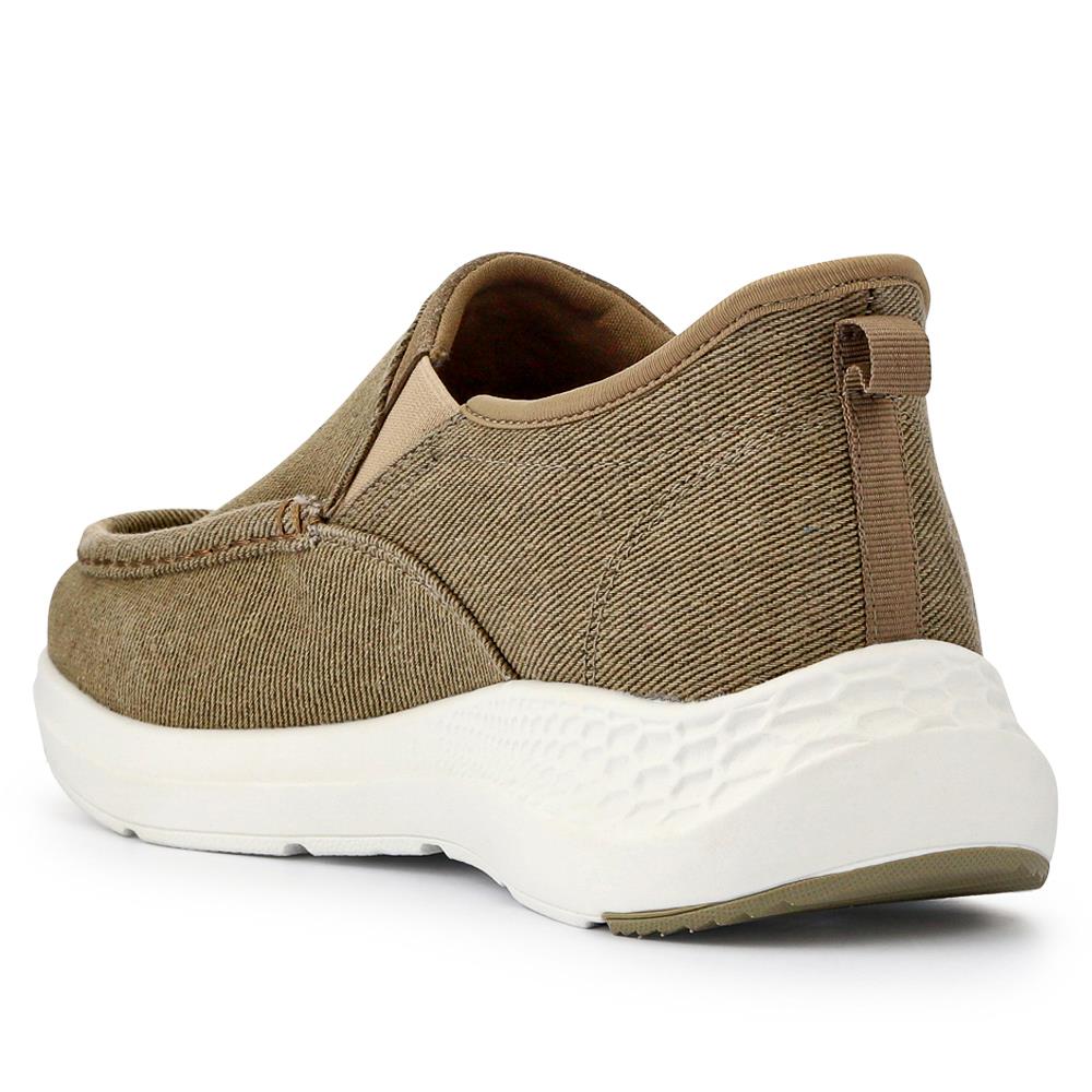 Easy Step In Wide Fit Laceless Trainers - BOJIE41013 / 327 259 - Beige - Image 3