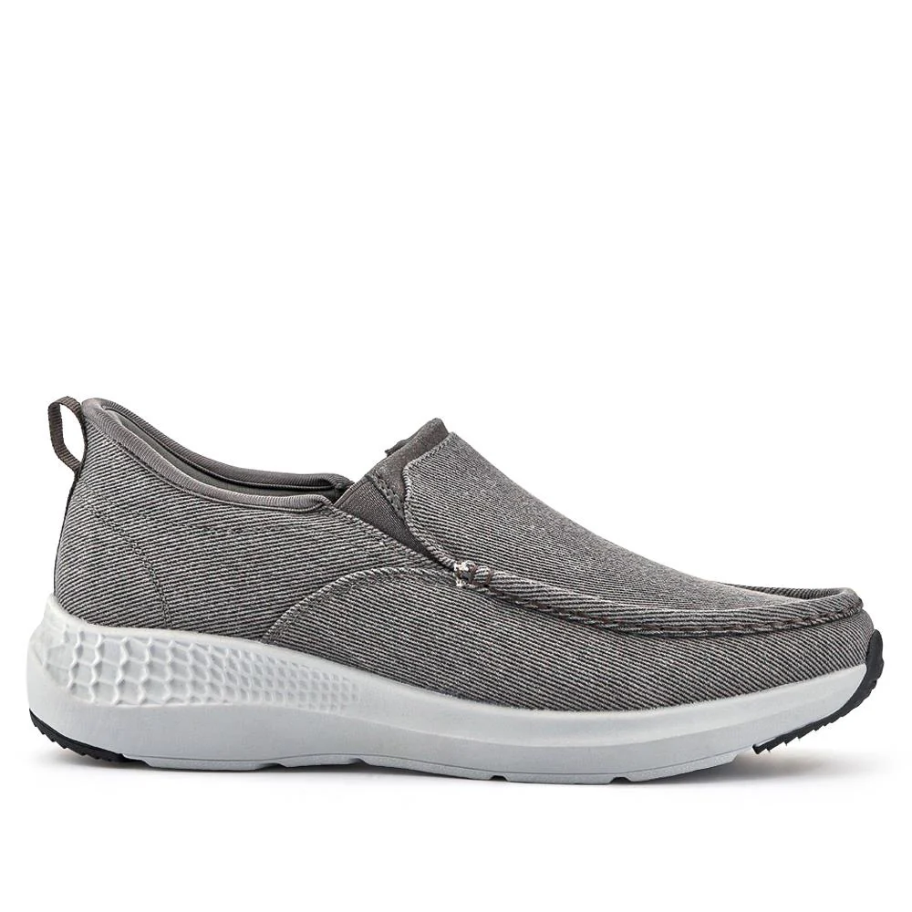 Easy Step In Wide Fit Laceless Trainers - BOJIE41013 / 327 259 - Grey - Image 2