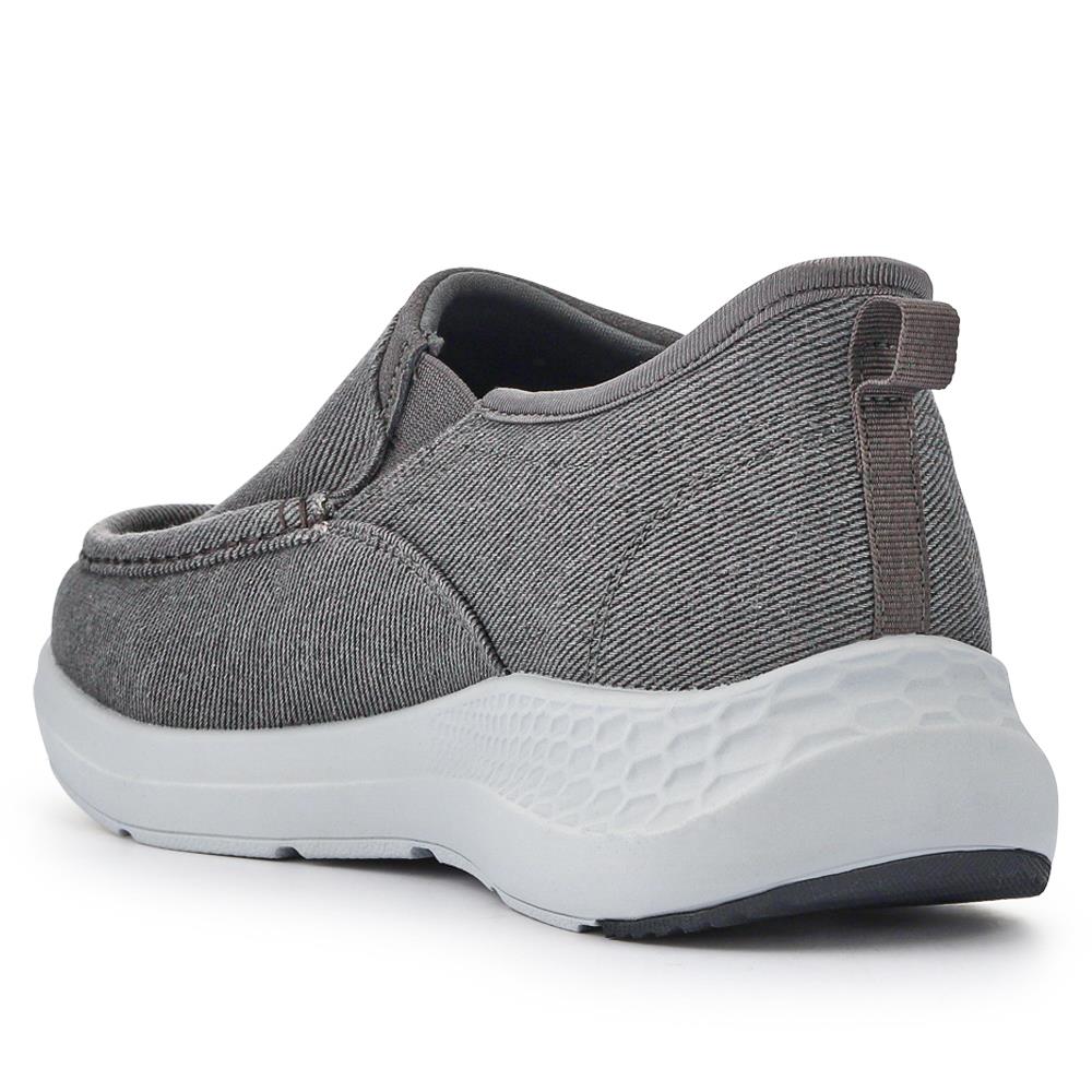 Easy Step In Wide Fit Laceless Trainers - BOJIE41013 / 327 259 - Grey - Image 3
