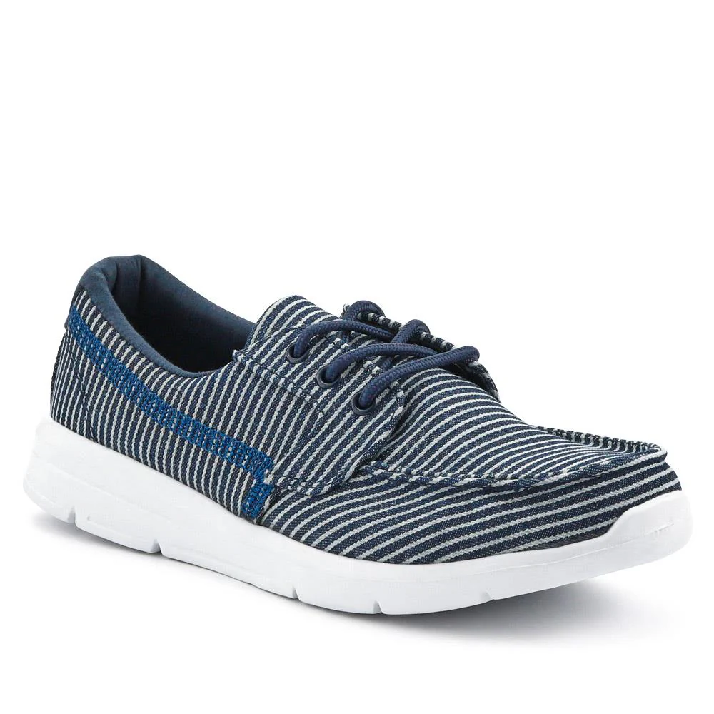 Ladies' Lace-Up Moccasins - TITAN41003 / 327 305 - Navy Multi