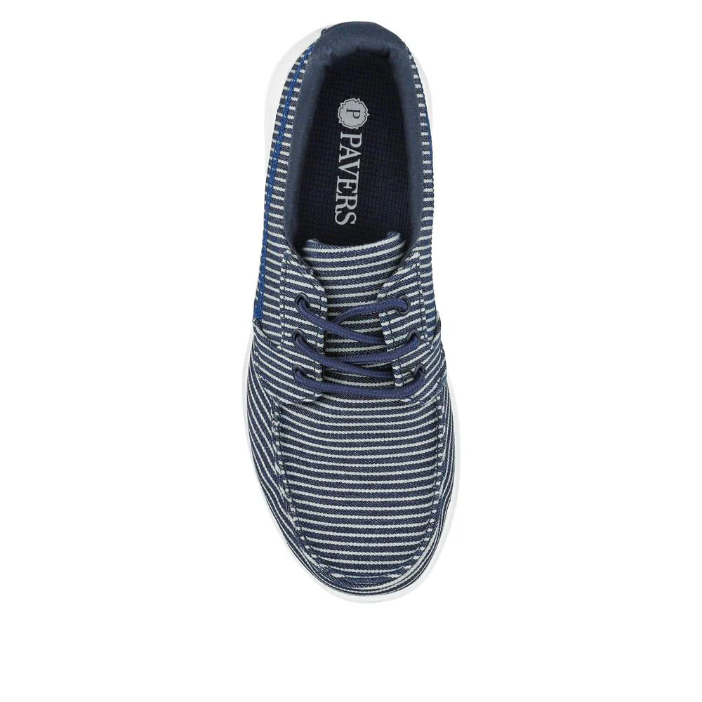 Ladies' Lace-Up Moccasins - TITAN41003 / 327 305 - Navy Multi - Image 4