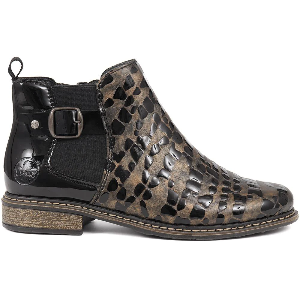 Ladies Pull-On Chelsea Boots - RKR38532 / 324 354 - TORTOISE SHELL - Image 2