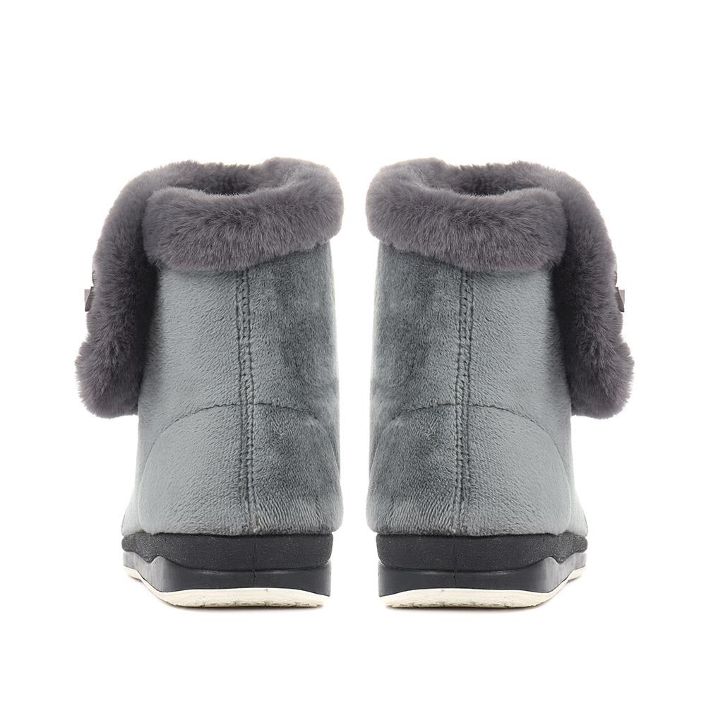 Ladies Slipper Boots - QINGD32001 / 319 133 - Grey - Image 3
