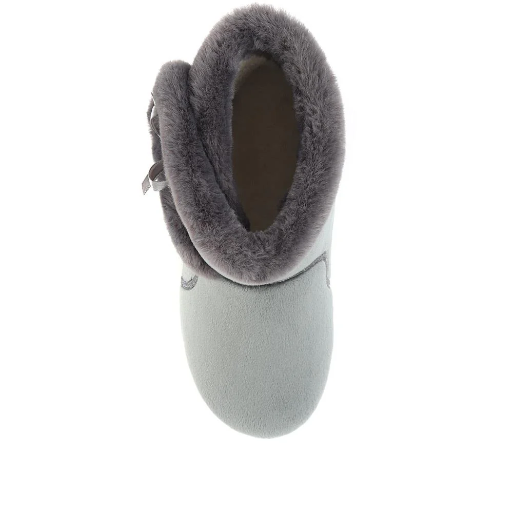 Ladies Slipper Boots - QINGD32001 / 319 133 - Grey - Image 5