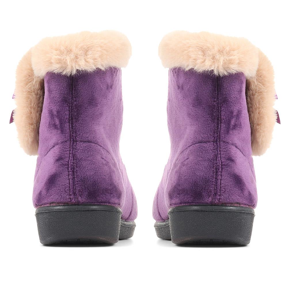 Ladies Slipper Boots - QINGD32001 / 319 133 - Purple - Image 3