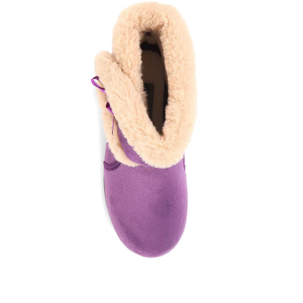 Ladies Slipper Boots - QINGD32001 / 319 133 - Purple - Image 4