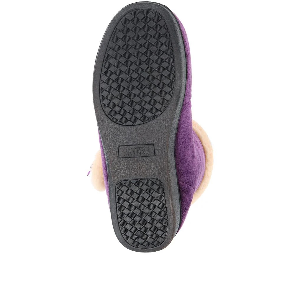 Ladies Slipper Boots - QINGD32001 / 319 133 - Purple - Image 5