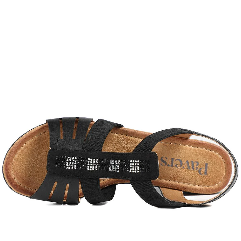 Ladies' Smart Sandals - WOIL41014 / 326 870 - Black - Image 5