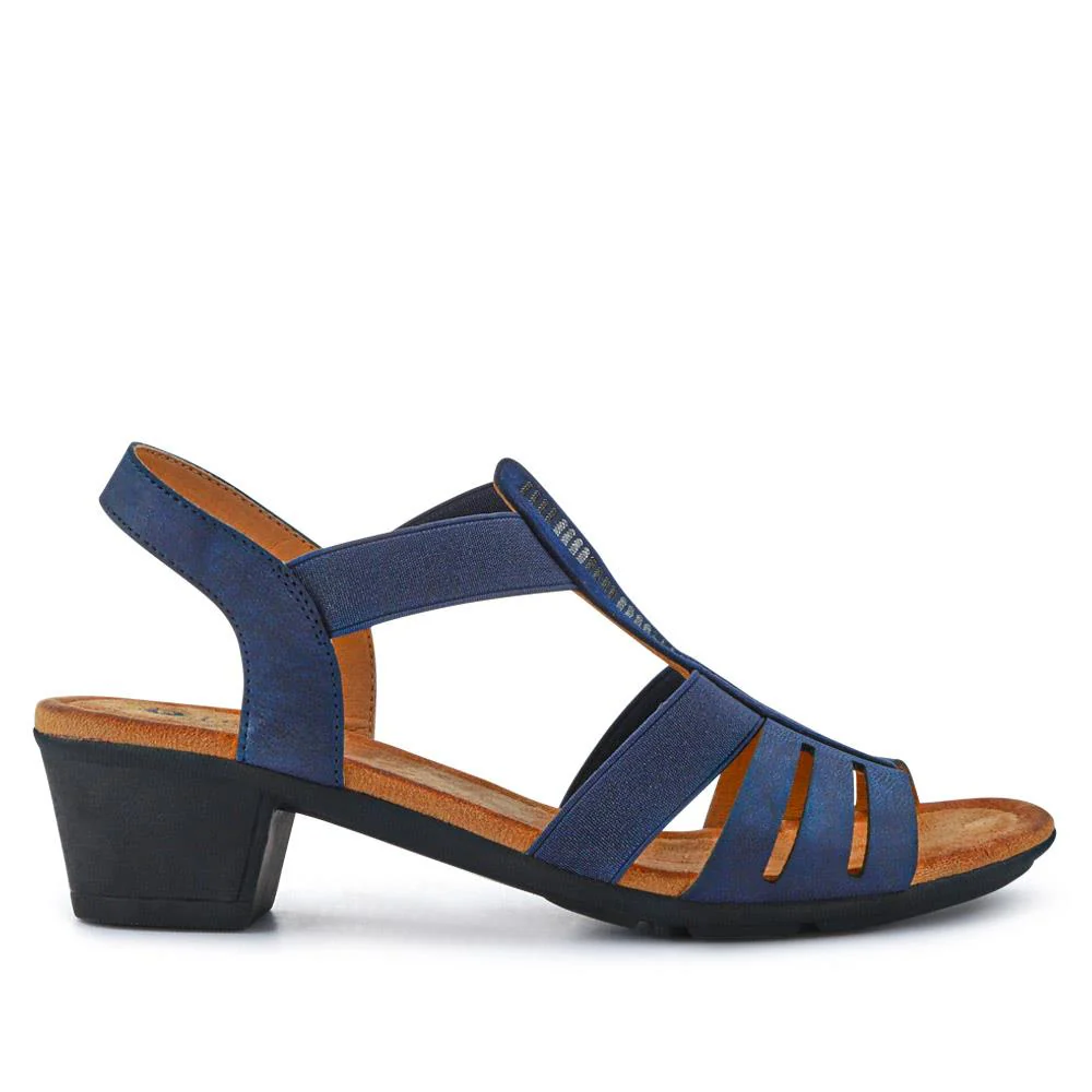 Ladies' Smart Sandals - WOIL41014 / 326 870 - Navy - Image 3
