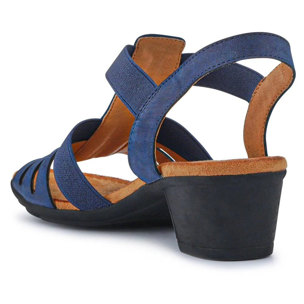 Ladies' Smart Sandals - WOIL41014 / 326 870 - Navy - Image 4