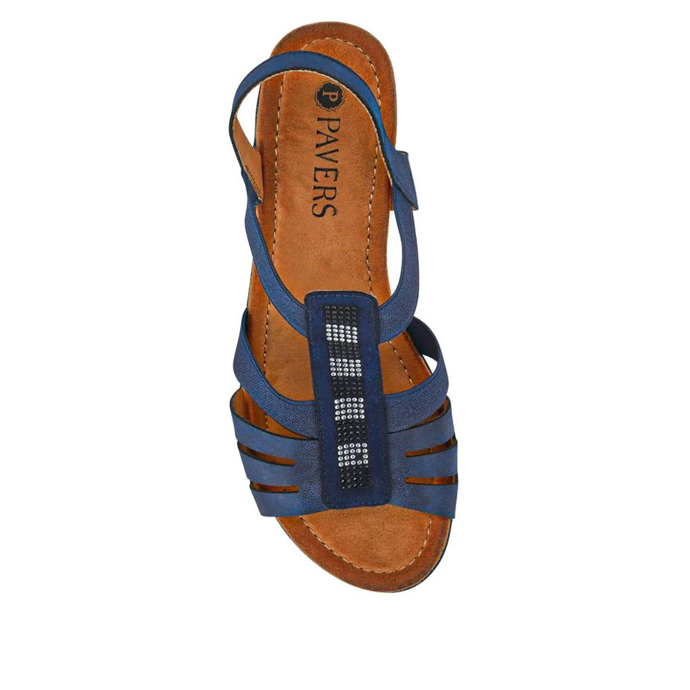 Ladies' Smart Sandals - WOIL41014 / 326 870 - Navy - Image 6