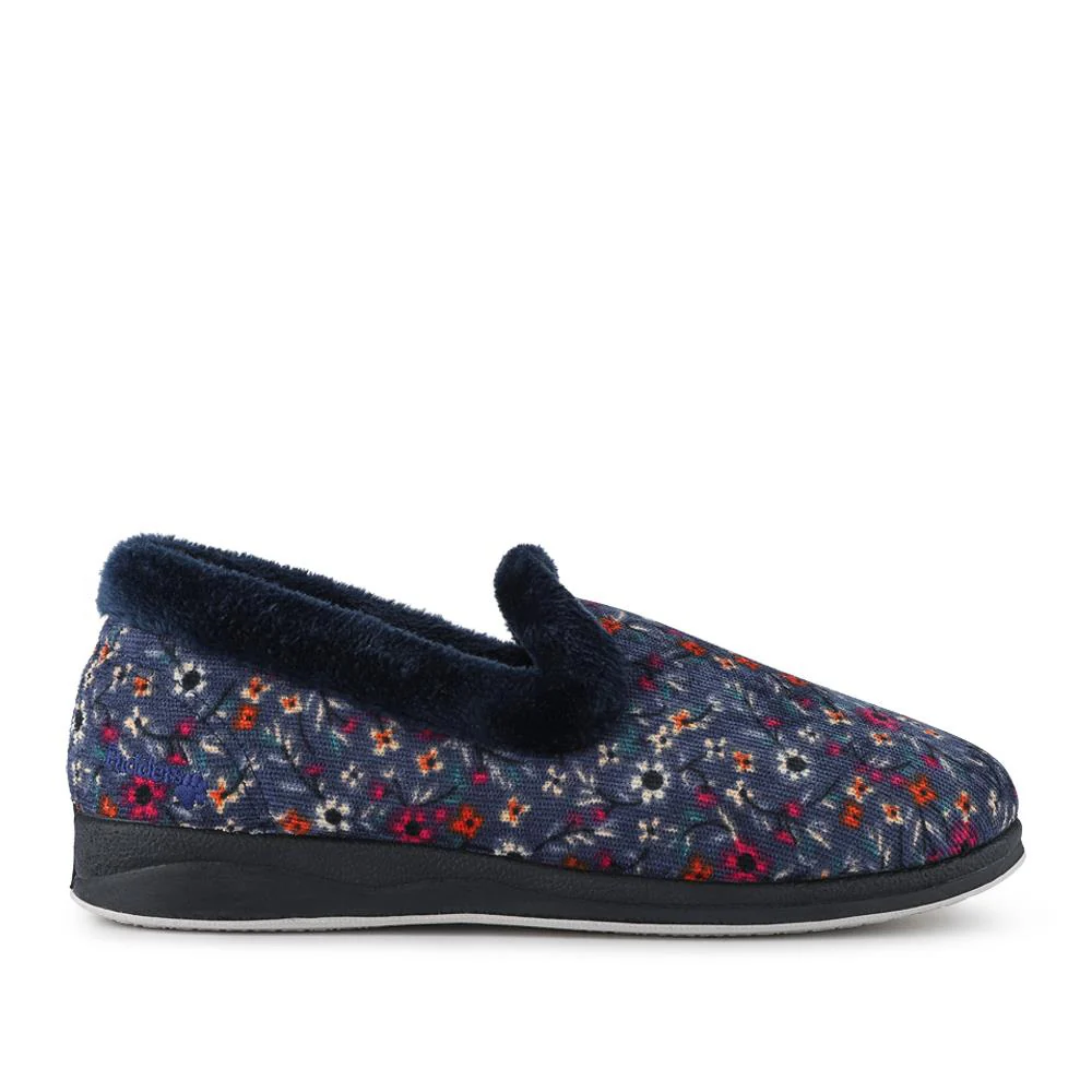 Ladies' Snug Full Slippers - PADQIN41003 / 327 436 - BLUE FLORAL - Image 2