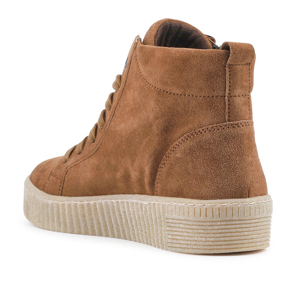 Lake Gabor Leather Zip & Lace Hi-Tops - GAB42525 / 328 175 - Tan Suede - Image 3