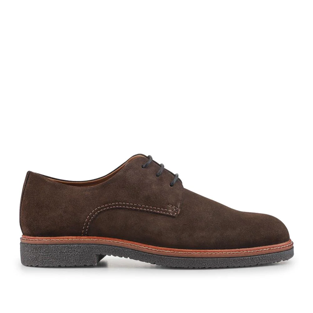 Lance Suede Leather Casual Lace Up Shoes - LANCE / 328 072 - Dark Brown Suede - Image 2