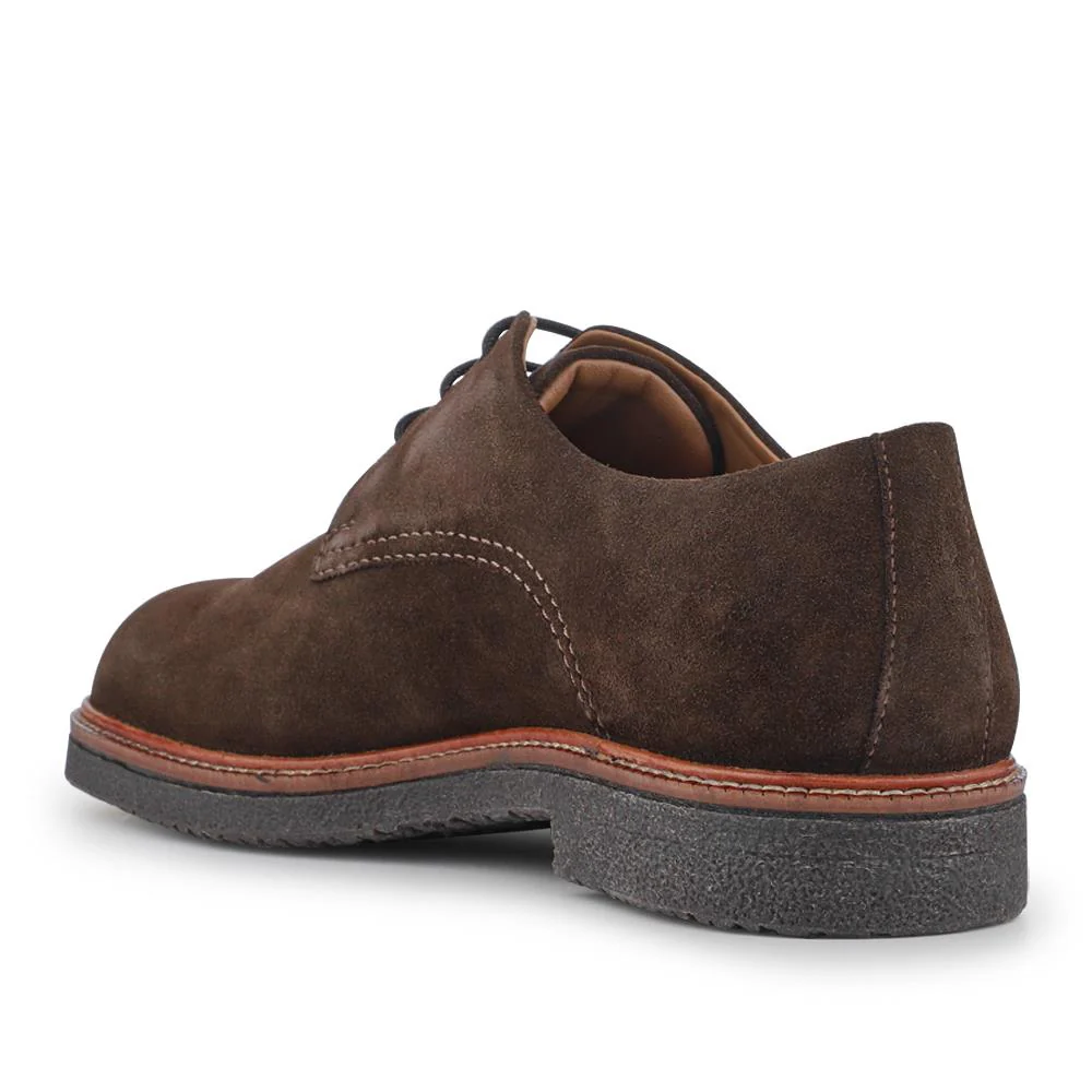 Lance Suede Leather Casual Lace Up Shoes - LANCE / 328 072 - Dark Brown Suede - Image 3