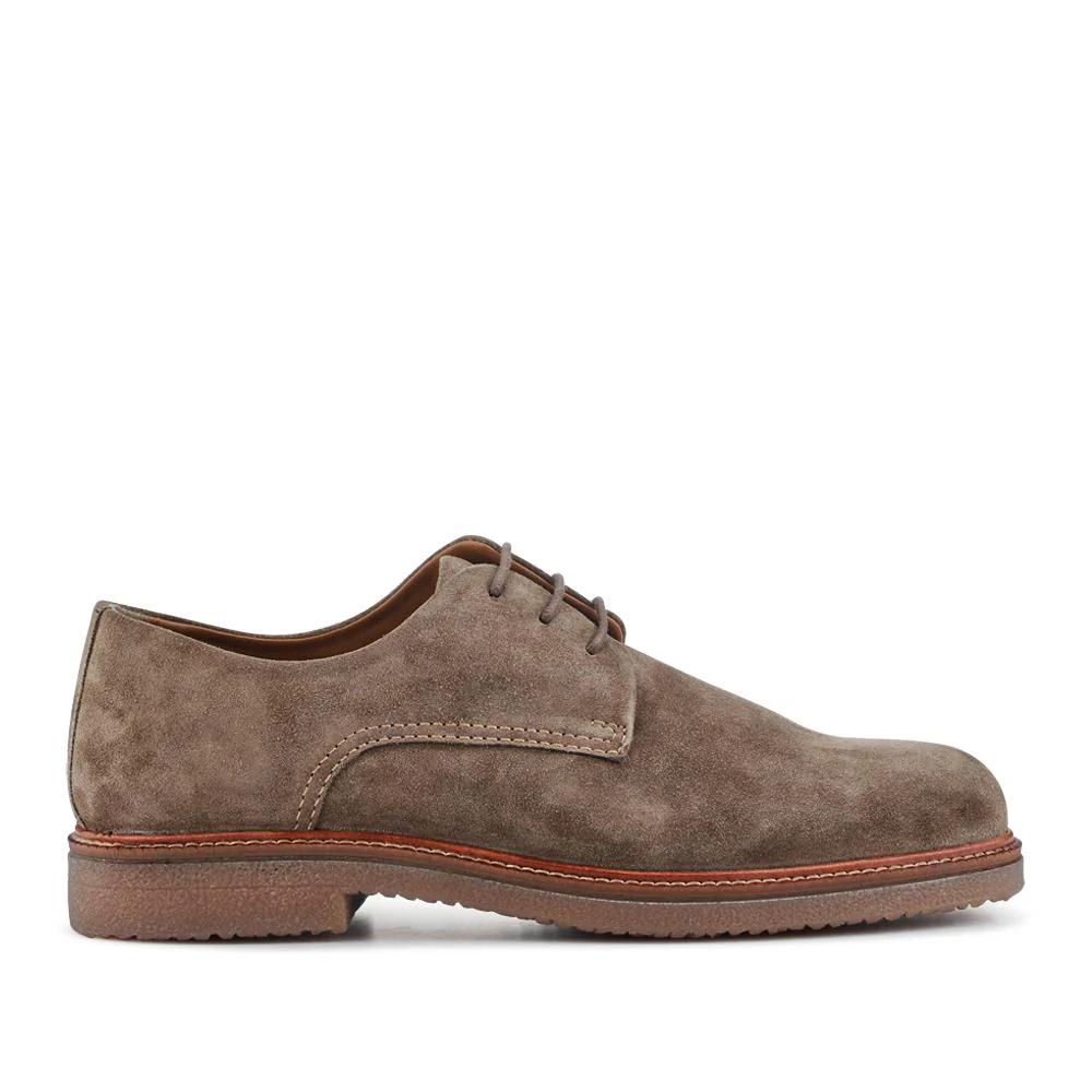 Lance Suede Leather Casual Lace Up Shoes - LANCE / 328 072 - Taupe Suede - Image 2