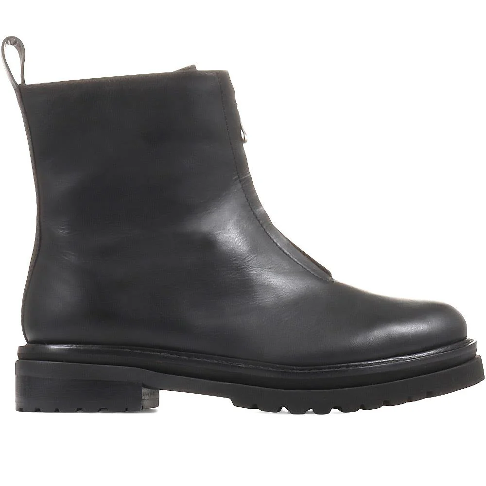 Lanie Zip Up Chunky Boots - LANIE / 322 352 - Black - Image 2