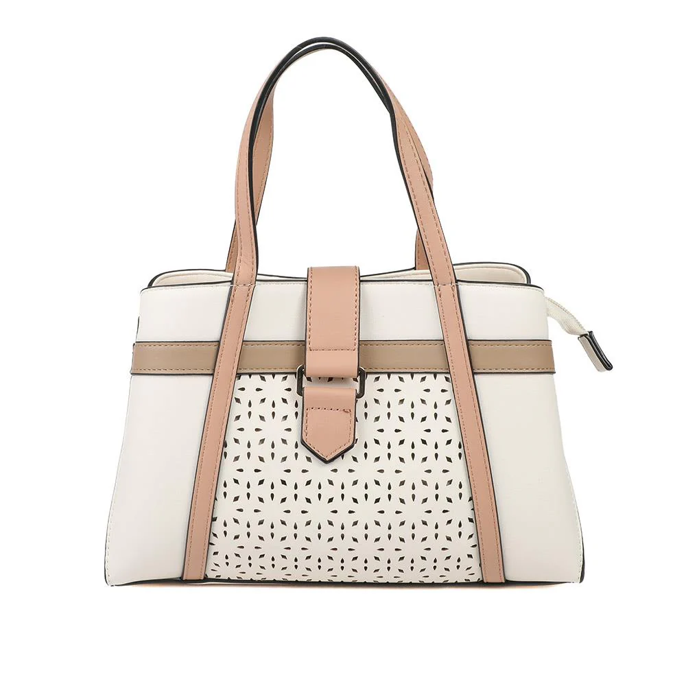 Laser Cut Detail Multiway Handbag - HETIA43004 / 329 235 - Beige Multi