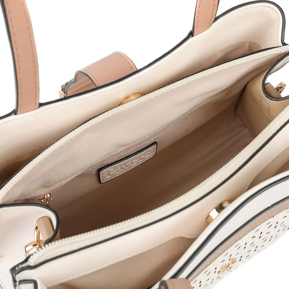 Laser Cut Detail Multiway Handbag - HETIA43004 / 329 235 - Beige Multi - Image 4