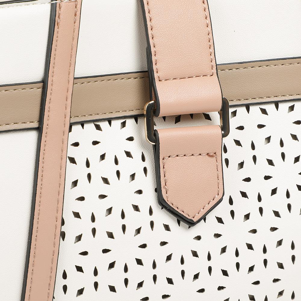 Laser Cut Detail Multiway Handbag - HETIA43004 / 329 235 - Beige Multi - Image 5