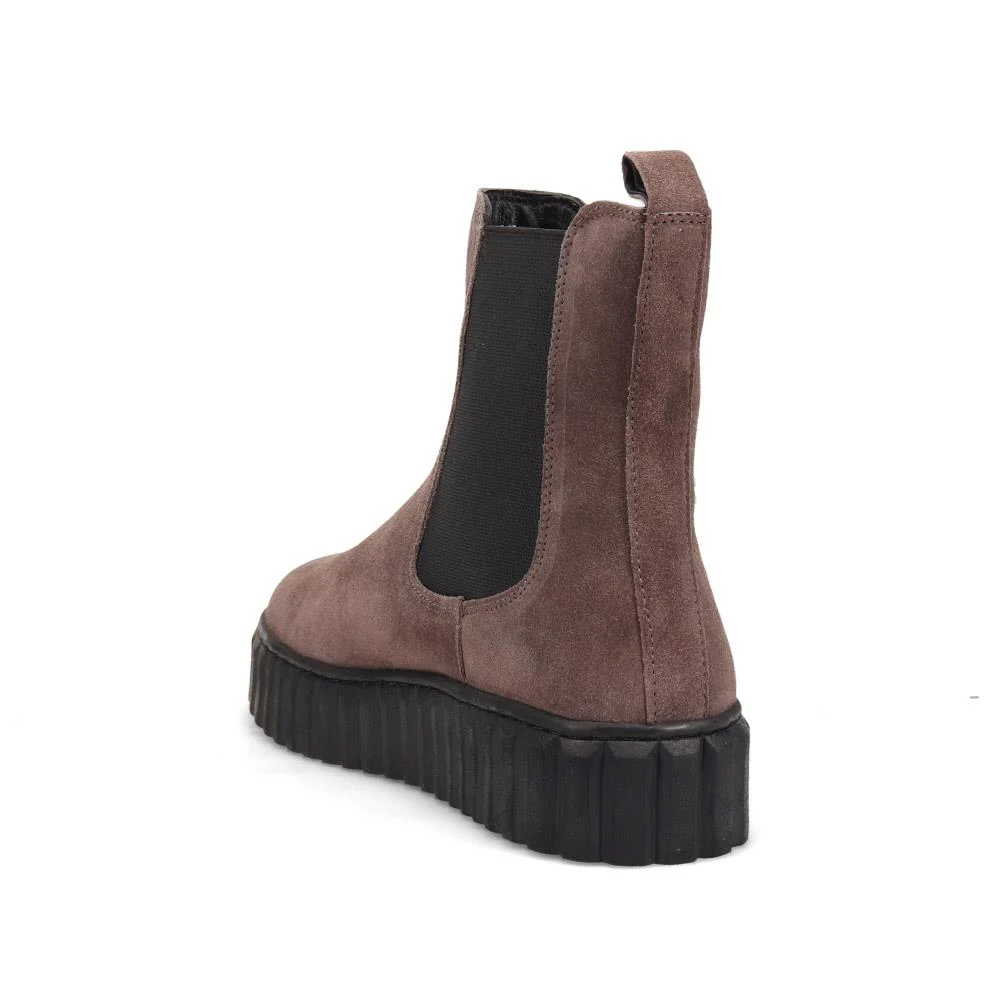 Laure Leather Chelsea Boots - LAURE / 326 178 - Grey Suede - Image 3