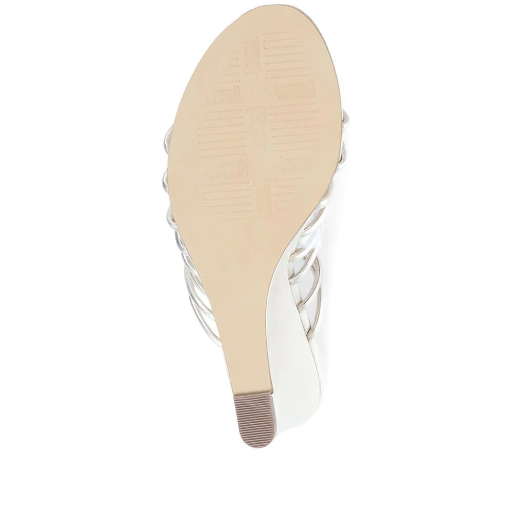 Laurella Leather Gladiator Wedges - LAURELLA / 323 348 - Gold - Image 6