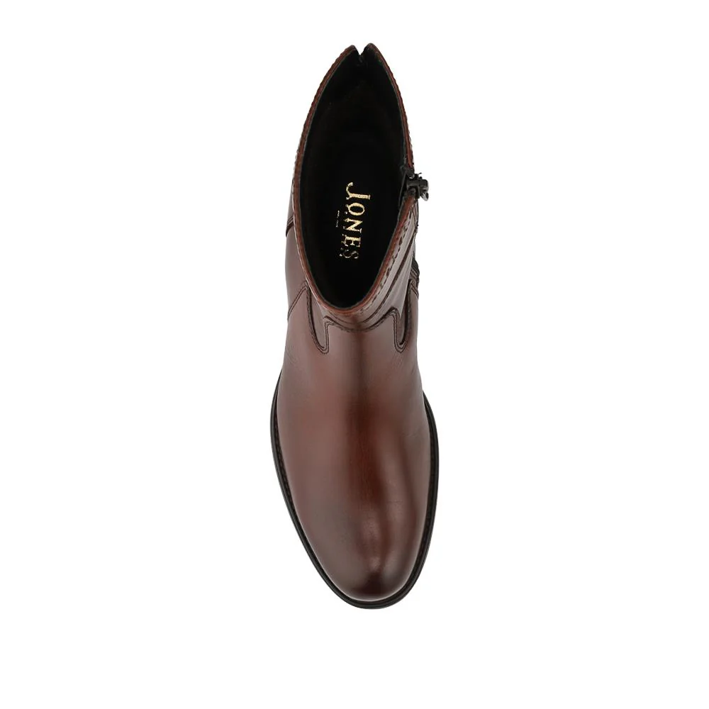 Laurelle Leather Zip Fasten Ankle Boots - LAURELLE / 328 214 - Brown - Image 4