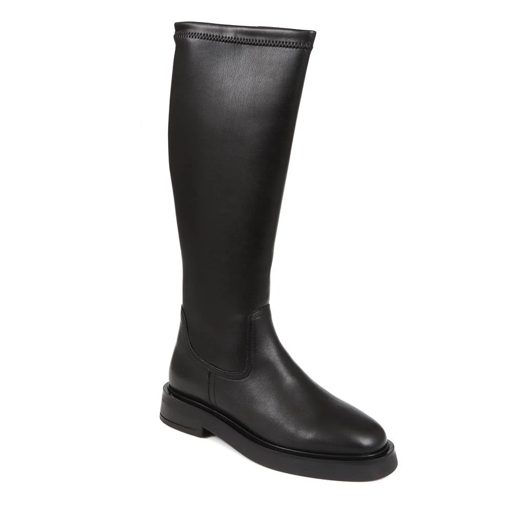 Lauretta Leather Knee High Boots - LAURETTA / 324 247 - Black