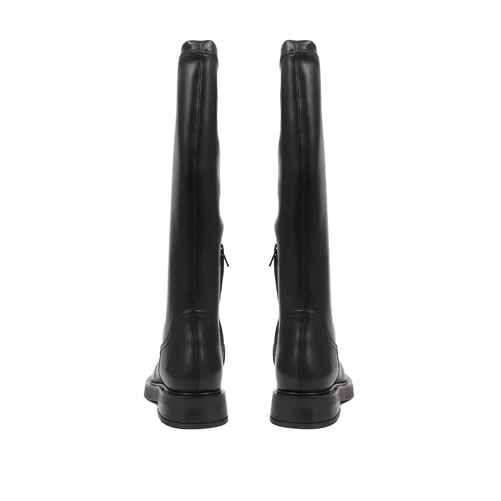 Lauretta Leather Knee High Boots - LAURETTA / 324 247 - Black - Image 3