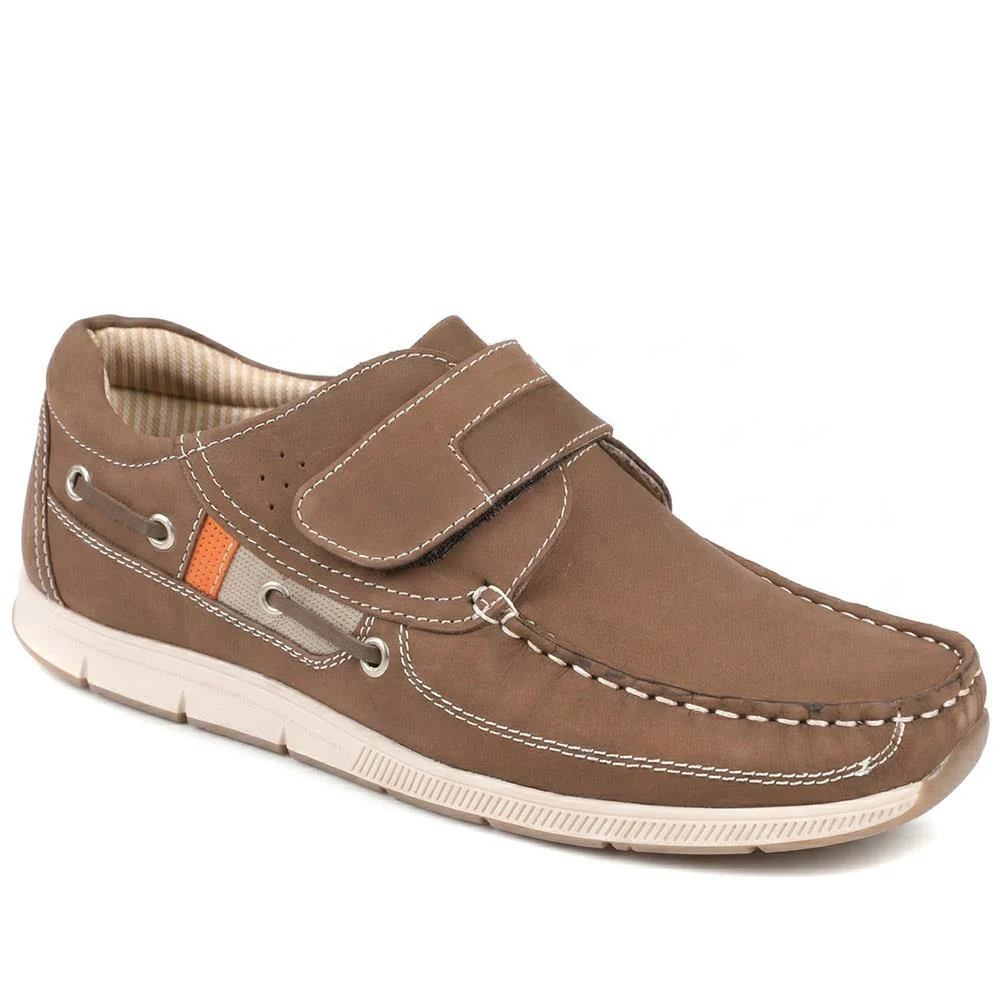 Leather Adjustable Fastening Shoes - SHAFI43003 / 329 452 - Brown