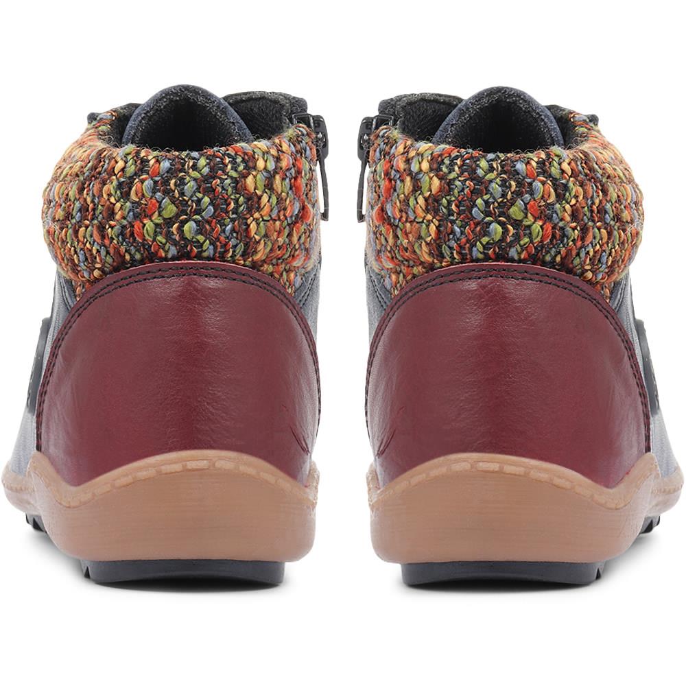 Leather Ankle Boots - HAK32013 / 319 262 - Navy - Image 3