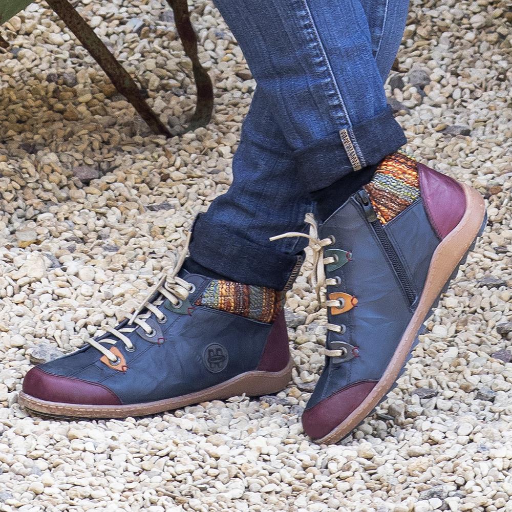 Leather Ankle Boots - HAK32013 / 319 262 - Navy - Image 5