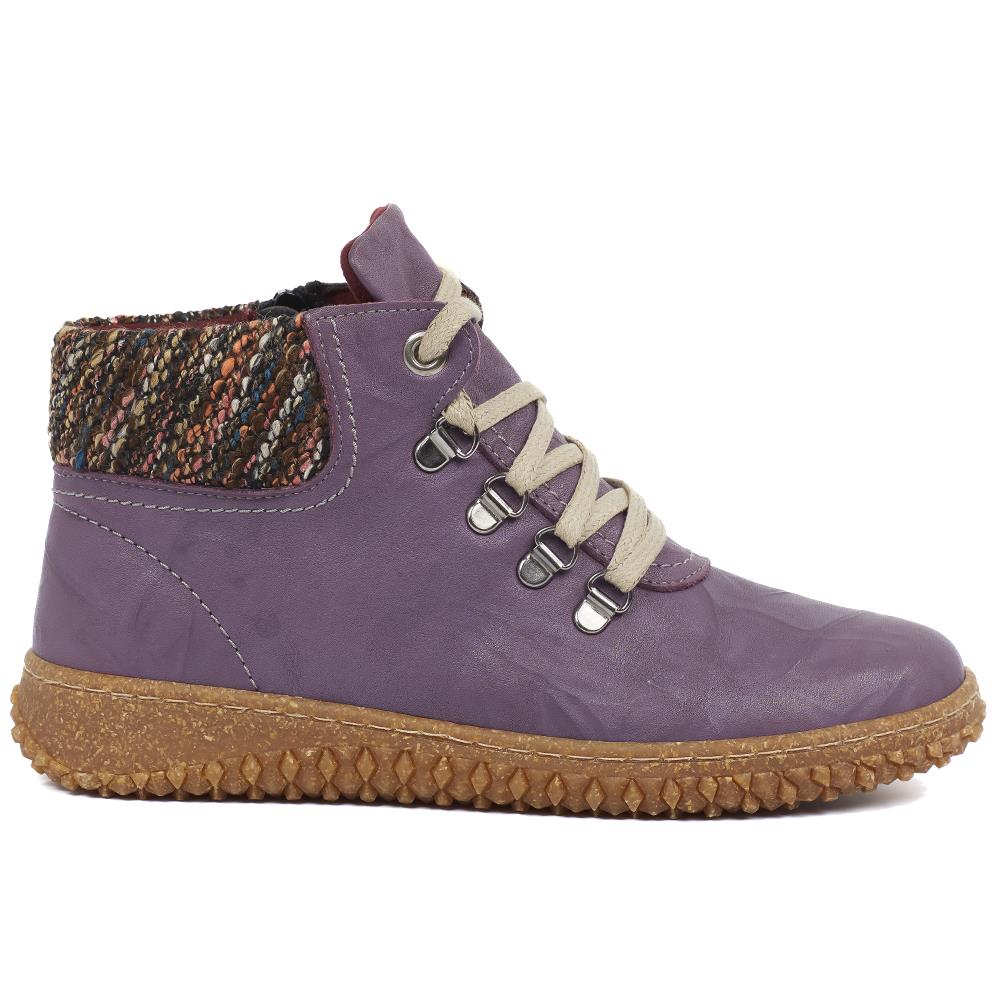 Leather Ankle Boots - HAK32015 / 319 263 - Purple - Image 2