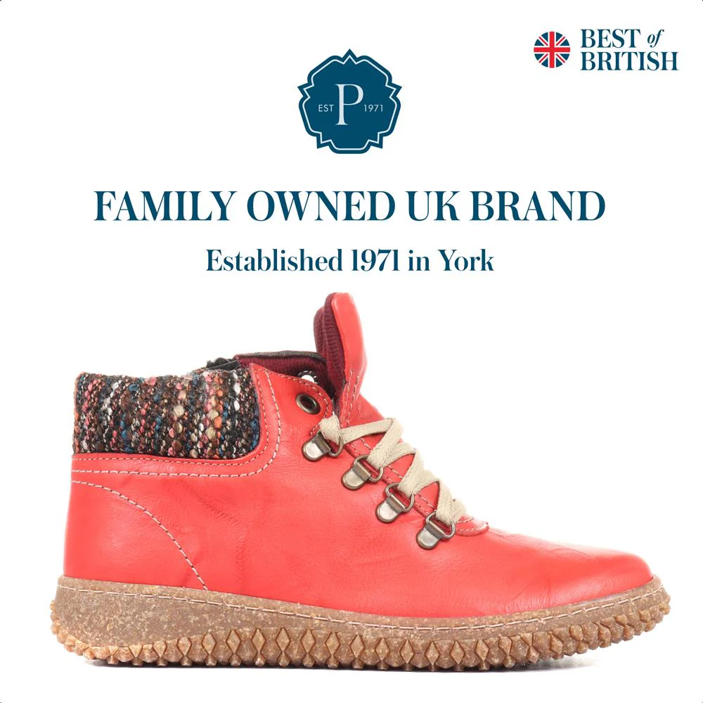 Leather Ankle Boots - HAK32015 / 319 263 - Red - Image 2