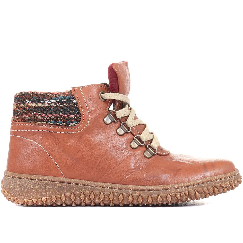Leather Ankle Boots - HAK32015 / 319 263 - Tan - Image 2