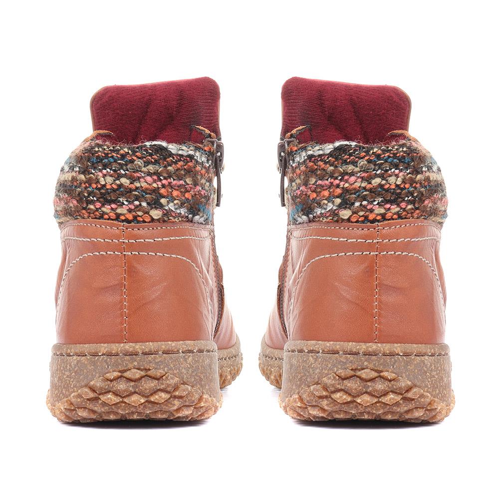 Leather Ankle Boots - HAK32015 / 319 263 - Tan - Image 3
