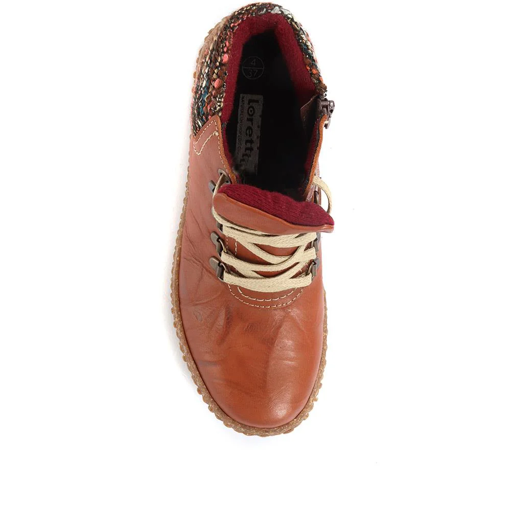 Leather Ankle Boots - HAK32015 / 319 263 - Tan - Image 5
