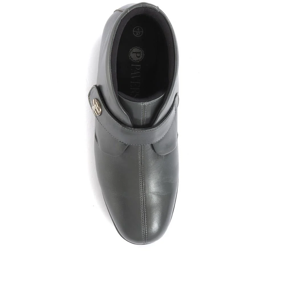 Leather Ankle Boots - KF28026 / 313 332 - Grey - Image 4