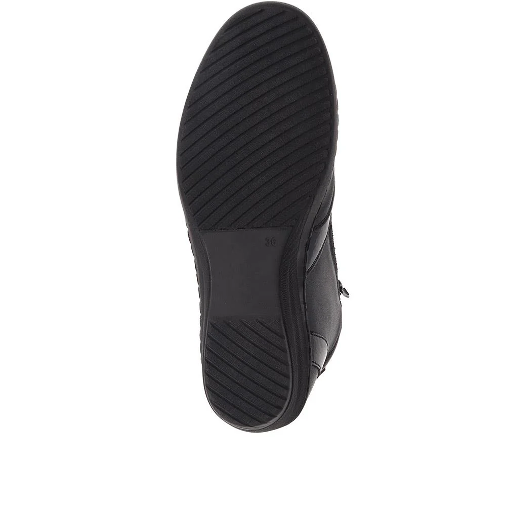 Leather Ankle Boots - LUCK34003 / 321 843 - Black-Black Patent - Image 4