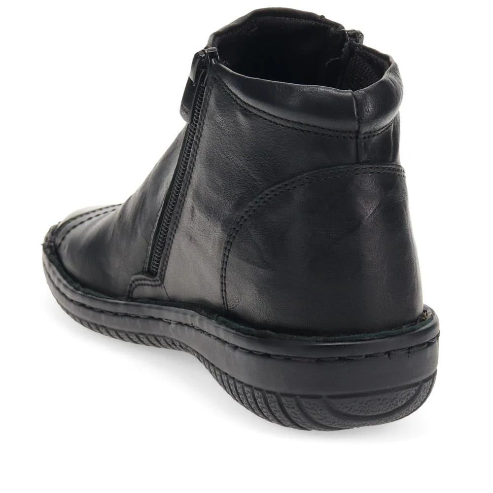 Leather Ankle Boots - LUCK34005 / 321 855 - Black - Image 3
