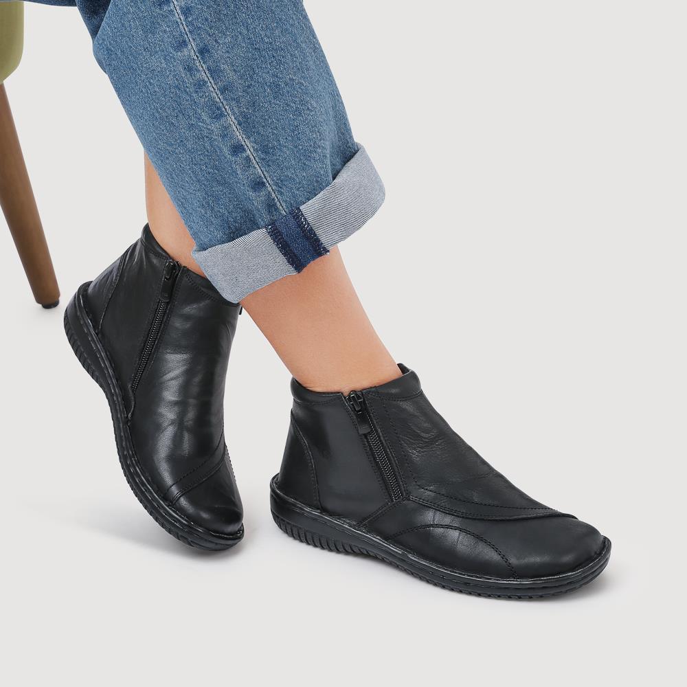 Leather Ankle Boots - LUCK34005 / 321 855 - Black - Image 6