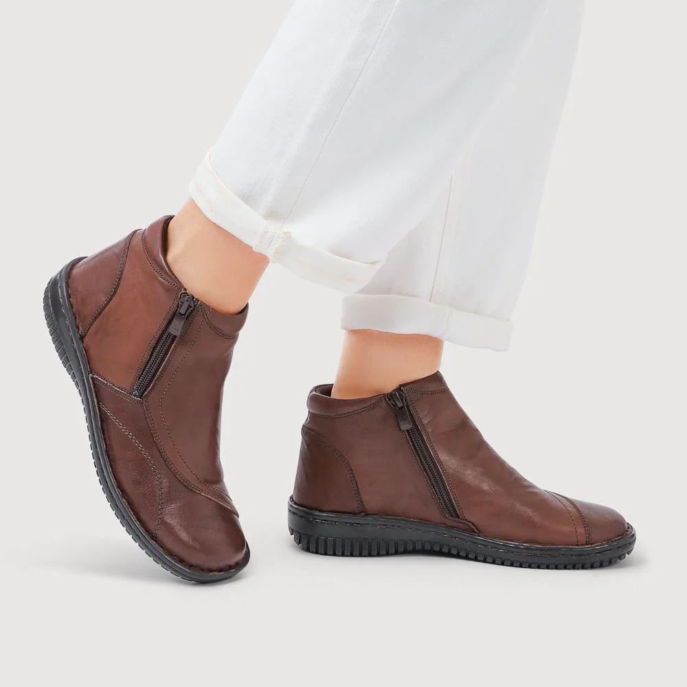 Leather Ankle Boots - LUCK34005 / 321 855 - Chocolate - Image 4
