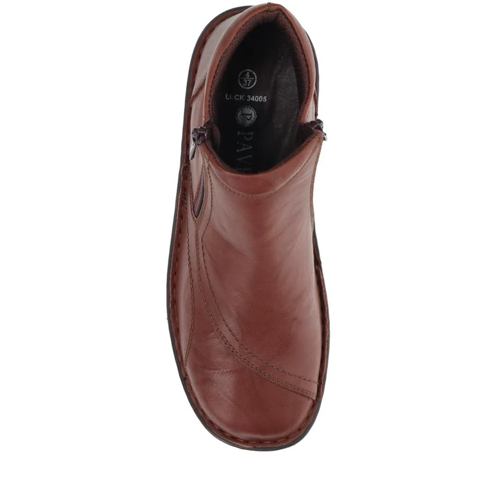Leather Ankle Boots - LUCK34005 / 321 855 - Chocolate - Image 6