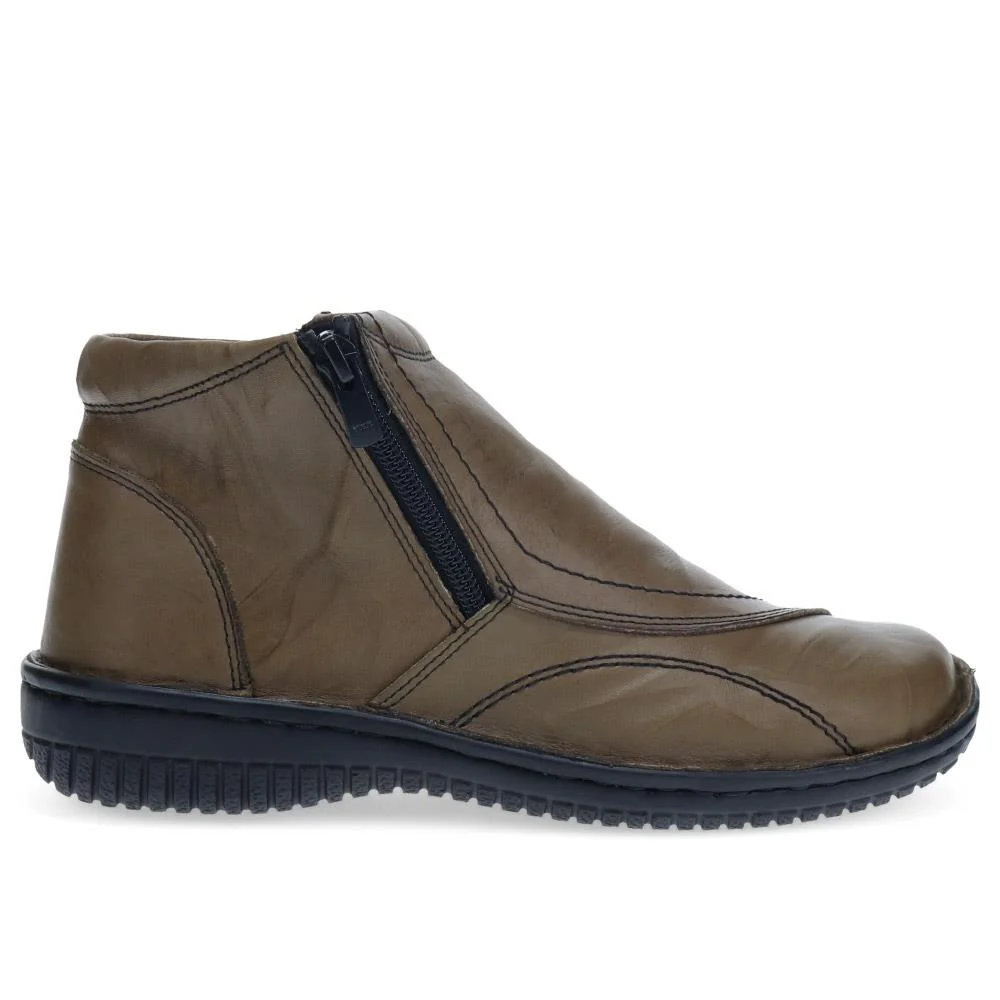 Leather Ankle Boots - LUCK34005 / 321 855 - Olive - Image 2