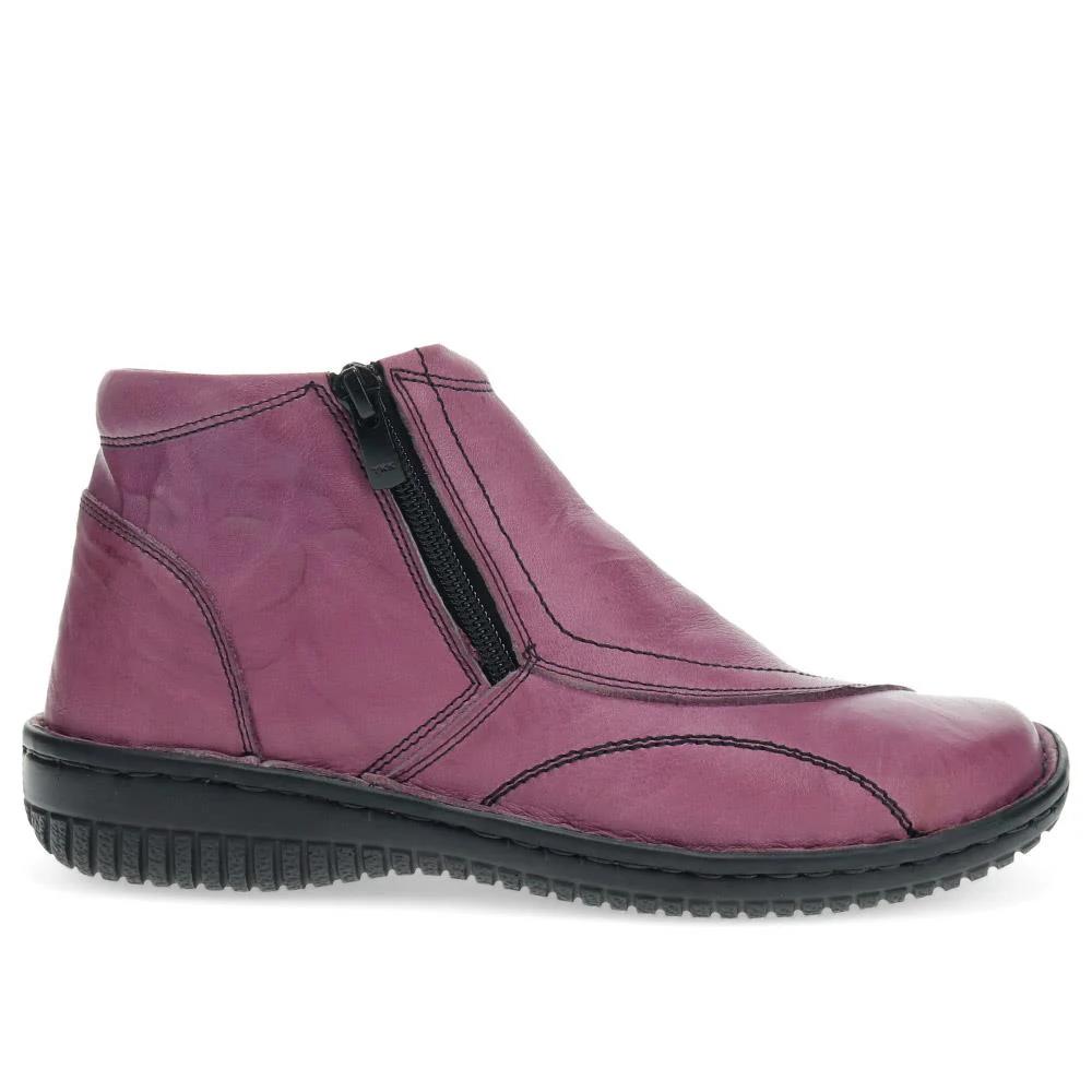 Leather Ankle Boots - LUCK34005 / 321 855 - Purple - Image 2